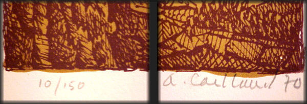 Aristide Caillaud - signed-numbered lithograph 1970 - signature